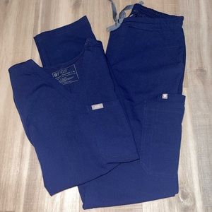 Figs Scrub Set Navy